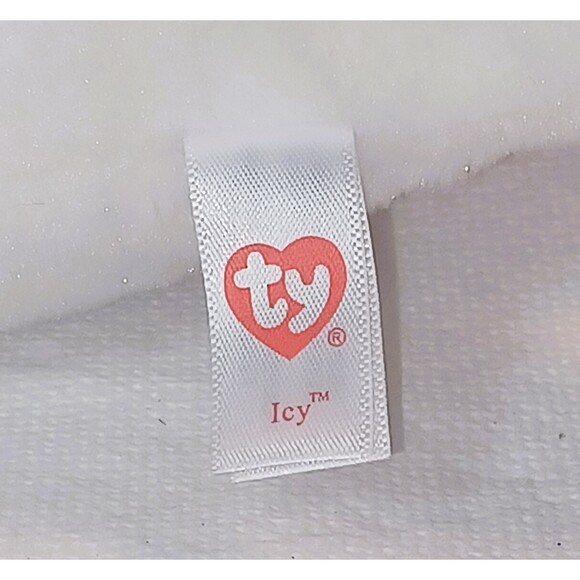 RETIRED  TY beanie Baby Babies Boos Boo's ICY THE SEAL 6 INCH big BLUE eyes - Picture 4 of 8